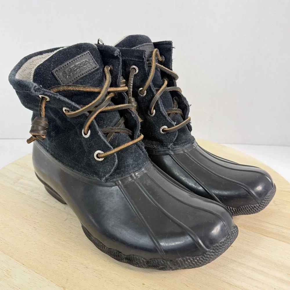SPERRY Women's Shoes Top-Sider Saltwater Duck Boots Waterproof Outdoor Size 7